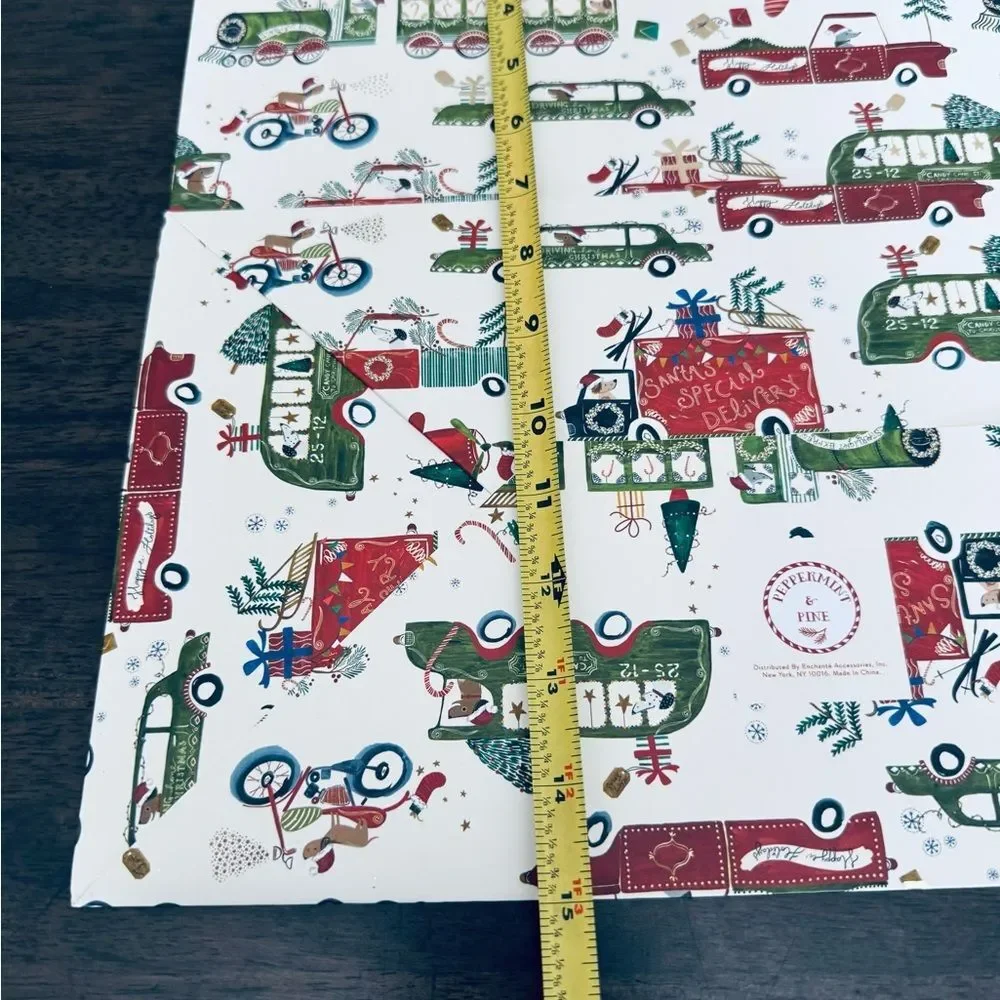Christmas Transport Dogs Airplane Train Car Large Gift Bag